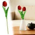 thumbnail image 4 of 3Pc Clearance Under $3 Artificial Tulips Fake Tulip For Livingroom, Pu Rich Color Depth (F), 4 of 7