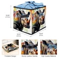 thumbnail image 3 of Rhinoceros Large Capacity Foldable Toy Box Storage Bin Storage Baskets with Handle 10.8"x10.5"x10.6, 3 of 6