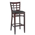 thumbnail image 2 of Tabouret de Bar en Treillis en Acajou Noir, 2 of 2