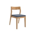 thumbnail image 3 of Plank+Beam Solid Wood Dining Chair Frame (2 Pack), Pecan with Graphite Cushion, 3 of 9