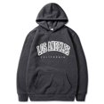 thumbnail image 3 of Sudadera con capucha de manga larga para mujer, suéter holgado de gran tamaño con bolsillo y estampado de letras, alta calidad, Otoño e Invierno, 3 of 3
