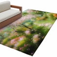 thumbnail image 2 of Spring Pink Green 3'x5' Washable Rug, Pastoral Oil Painting Country Flowers Non-Slip Area Rugs for Entryway Kitchen Classroom, StainResistant Dorm Throw Carpet, Low Pile Soft Indoor Floor Mat, 2 of 9