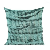 Plutus Teal Sherpa Animal Faux Fur Luxury Throw Pillow - Double sided 22" x 22"