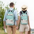 thumbnail image 6 of Balery French Bulldog Taking a Bath Vintage Canvas Backpack for Men and Women - Large Capacity, Durable Travel Laptop Bag for School, Work, Hiking, and Outdoor Activities, 6 of 7