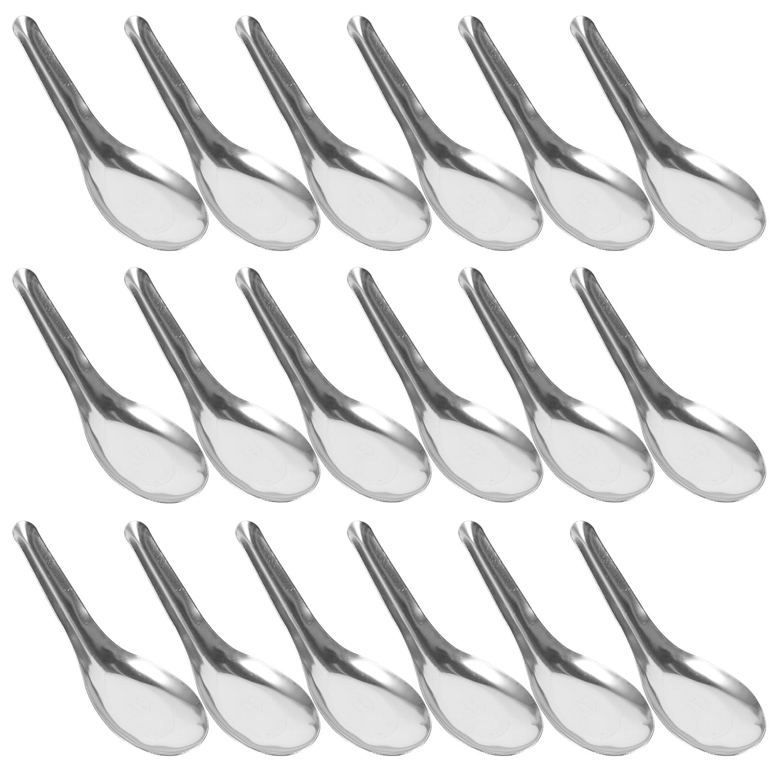 FOLOYORI 50pcs Elegant Soup Spoon Stainless Steel Dining Utensil for Party