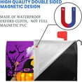 thumbnail image 4 of Halloween Pumpkin Ghost Bat Mailbox Covers Standard Size Halloween Scary Night Moon Owl Castle Purple Magnetic Mailbox Covers Wrap Post Letter Box Cover for Garden Yard Decor 18x21 in, 4 of 6