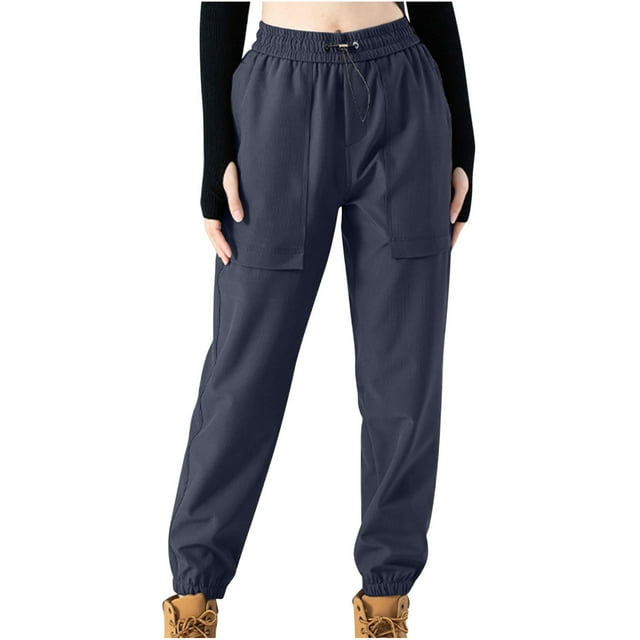 Posijego Pantalons de Jogging Grande Taille pour Femmes Séchage Rapide Taille Haute pour Course en Plein Air Voyage Randonnée