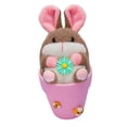 thumbnail image 4 of Decoración de conejo de Pascua de primavera, juguetes de conejito suaves y adorables para las vacaciones de Pascua en casa Rosa, 4 of 9
