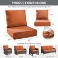 thumbnail image 4 of Jentlehouse 22''×24''×6'' Outdoor Deep Seat Cushions Set of 5,Water,UV & Fade Resistant High-Resilience Chair Cushion for Patio Furniture Chair Couch, 4 of 11