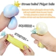 thumbnail image 3 of Pelota antiestrés de piña, 4 bolas de masa blanda de frutas tropicales, juguetes sensoriales para niños y adultos, apretar, tirar y estirar para promover el alivio del estrés, silencioso TUNC Sencillez, 3 of 5