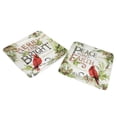 thumbnail image 3 of Tabletop Evergreen Dessert Plate Set/4 Earthenware Cardinal Christmas 28346, 3 of 3