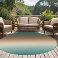 thumbnail image 4 of Green Brown Ombre Round Area Rug 8Ft Washable Large Circle Rugs for Living Room Dorm, Modern Gradient Abstract Art Non-Slip Carpet Floor Mats Indoor Outdoor Carpet Runner Aesthetic Home Decor, 4 of 8
