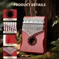 thumbnail image 3 of Piano Kalimba Thumb MELHA de 17 teclas, rojo, con instrucciones y martillo, 3 of 9