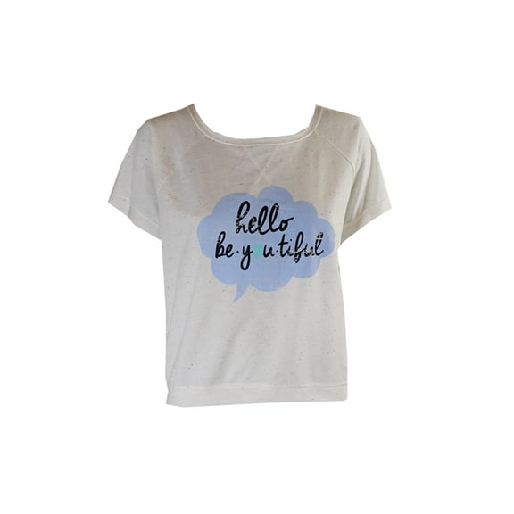 Jenni Juniors Ivory Short-Sleeve Graphic Confetti Dot Pajama Top S