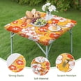thumbnail image 4 of Pioneer Flower Floral Print Pattern Square Fitted Tablecloth with Elastic Edge,Square Table Cover,Washable Elastic Table Cover for Home Kitchen Party Decor 36"x36", 4 of 6