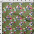 thumbnail image 3 of oneOone Cotton Poplin Light Green Fabric Flower Artistic Craft Projects Decor Fabric Printed By The Yard 56 Inch Wide, 3 of 4
