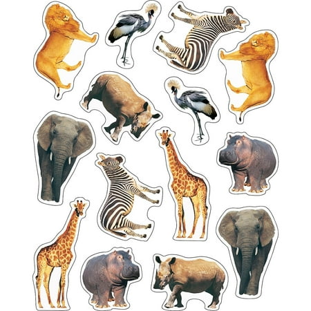 UPC: 0044222167974 | CD-168000 – Wild Animals of the Serengeti Shape Stickers by Carson Dellosa