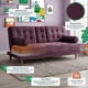 thumbnail image 3 of Sofá Cama Con Portavasos De Velvet Morado Makora Modelo Zambroni, 3 of 10