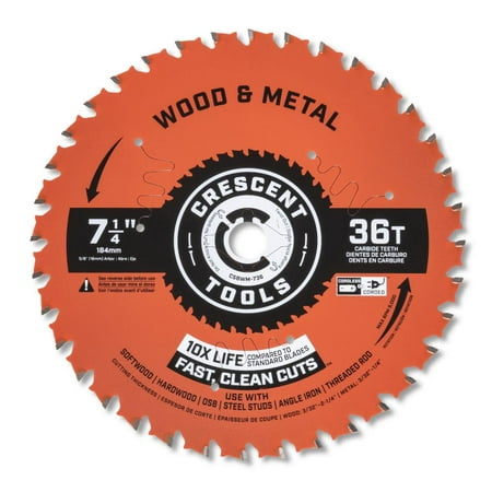 

Crescent Wood And Metal 7 1/4 In 36T Circular Saw Blade