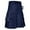 A-Navy345, variant on XIAONU Pleated Kilt For Men Adjustable Strap Retro Skirts Multi Buckle High Waist Stretchy Outdoor Skirt