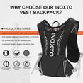 thumbnail image 2 of INOXTO Mochila con chaleco de hidratación, chaleco liviano para correr en el agua, paquete con bolsa de vejiga de agua de 1,5 l, mochila para senderismo, sendero, carrera, ciclismo, maratón para mujer, 2 of 5