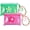 Pink and Green, variant on 2 count Purse Wallets for Girls Cute Small Pouch With Zipper
