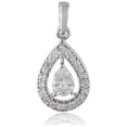 thumbnail image 2 of Femme Jam 925 Sterling Silver Teardrop Cut Cubic Zirconia Pear Shape Necklace for Women, 2 of 9