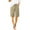 Khaki, variant on JINMGG Shorts for Women Clearance $5 Women's Summer Elastic Waist with Drawstring Solid Buttons Five Points Casual Pants Gray L