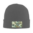 thumbnail image 2 of ZICANCN Blue Swirl Floral Art Knit Beanie Hat, Winter Cap Soft Warm Classic Hats for Men Women, Deep Heather, 2 of 8