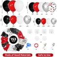 thumbnail image 2 of Kit de Guirnaldas de Globos Rojos, Negros y Blancos, Confeti Metálico Plateado, Globos para Cumpleaños, Bodas, Fiestas de Cine, 2 of 4
