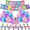 thumbnail image 1 of Decoración de fiesta de cumpleaños de casa de muñecas Rosa Gabby, globo de gato Suger, vajilla de dibujos animados, telón de fondo, Baby Shower, suministros de fiesta para niños y niñas, 1 of 4