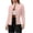 Pink, variant on TKLPEHG Women Cardigan Casual Lightweight Cropped Coat Stand Collar Long Sleeve Metal Button Front Spring Jackets (Coffee,L)