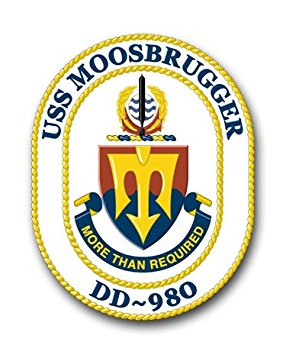 USS MOOSBRUGGER DD 980 Decal Sticker US Navy