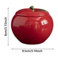 thumbnail image 3 of 1PC Ceramic Fruit Shape Container with Lid Cookie Jar Sugar Bowl Candy Dish Tea Canister Food Storage Jar for Coffee Bean Cookie Sugar Tea Flour for Home Kitchen Countertop, 3 of 10