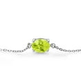 thumbnail image 2 of Gem Stone King 925 Sterling Silver Yellow Lemon Quartz Solitaire Bracelet for Women (1.10 Cttw, Oval 8X6MM, Gemstone Birthstone, Fully Adjustable up to 9 inch), 2 of 3