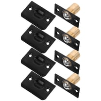 Tineasur Catch Set, 4Pcs Black Stainless Steel Adjustable Spring Door Hardware for Home Use