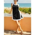 thumbnail image 3 of Women's 2 Piece Sets Casual Color Block Crewneck Sleeveless Pullover Tops Matching Shorts with Pockets, 3 of 7