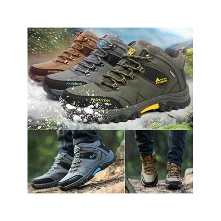 Winter Mens Big Size Trail Hiking Boots Waterproof Athletic Non Slip Outdoors
