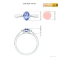 thumbnail image 4 of Angara Natural 0.8 Ct. Tanzanite with Diamond Classic Ring in 14K White Gold for Women (Ring Size: 11.5), 4 of 9