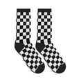 thumbnail image 4 of Athletic Socks Race Waving Checkered Flag Sport Running Calf Socks Crew Socks for Men Women, 4 of 7