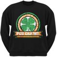 thumbnail image 1 of St. Patricks Day - Pub Crawl Distressed Adult Black Crew Neck Sweatshirt, 1 of 1