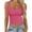 *Hot Pink, variant on ClodeEU Women's Square Neck Ribbed Crop Tank Top, Sleeveless Form Fitting Camisole White,Womens Plus L