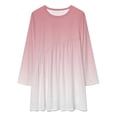 thumbnail image 2 of Aesthetic Light Pink And White Gradient Loose Dress Evening Dress Summer Dresses for Women Luxury Dress Long Sleeved Dress, 2 of 4