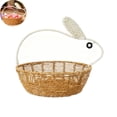 thumbnail image 5 of Farfi Rattan Bunny Basket Handwoven Basket with Bunny Ears Easter Rabbit Basket for Decoration Gifts Easter Eggs Candy Party Favors Storage(Light Beige), 5 of 12