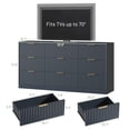 thumbnail image 3 of ASTUVIA 63" W Fluted 9 Drawer Dresser for Adult,Wooden Bedroom Dresser,Dresser TV Stand up to 70" for Living Room,Blue, 3 of 9