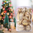 thumbnail image 1 of Adornos navideños de lujo, adornos para árbol de Navidad, juego de 21 adornos navideños dorados irrompibles, bolas navideñas decorativas, adornos navideños, artículos en liquidación., 1 of 8