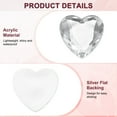 thumbnail image 2 of Paquete de 25 Rhinestone en forma de corazón, pegatinas de acrílico de 20 mm para manualidades/pintura/joyería, gemas de plástico de respaldo plano [Blanco], 2 of 6