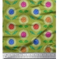 thumbnail image 1 of Soimoi Cotton Duck Fabric Leaves & Aster Floral Print Sewing Fabric Yard 56 Inch Wide, 1 of 3
