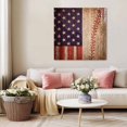 thumbnail image 5 of American Flag Vintage Wall Art Painting on Canvas, Farmhouse Baseball Blue Red Canvas Art Home Prints Wall Art Framed Modern Artwork for Living Room Bedroom Wall Decor 12x12in, 5 of 9