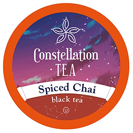 Constellation Tea Spiced Chai Black Tea Pods for Keurig K Cup Brewers  40 Count
